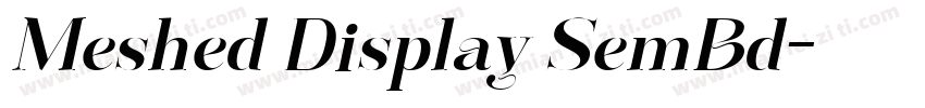 Meshed Display SemBd字体转换